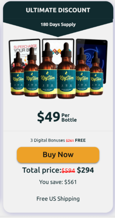 Keyslim drops  Buy 6 Bottles
